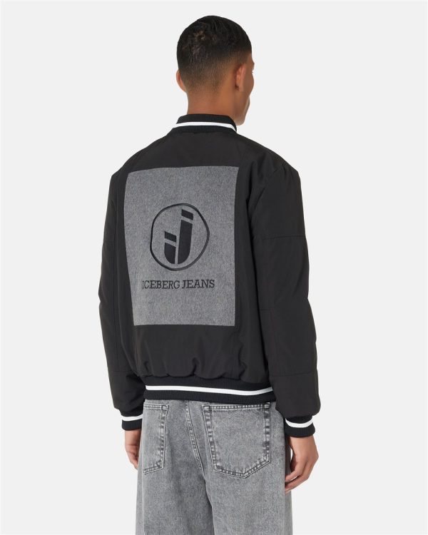 ICEBERG Jacket Mid puffer Mid Cotton Male BLACK