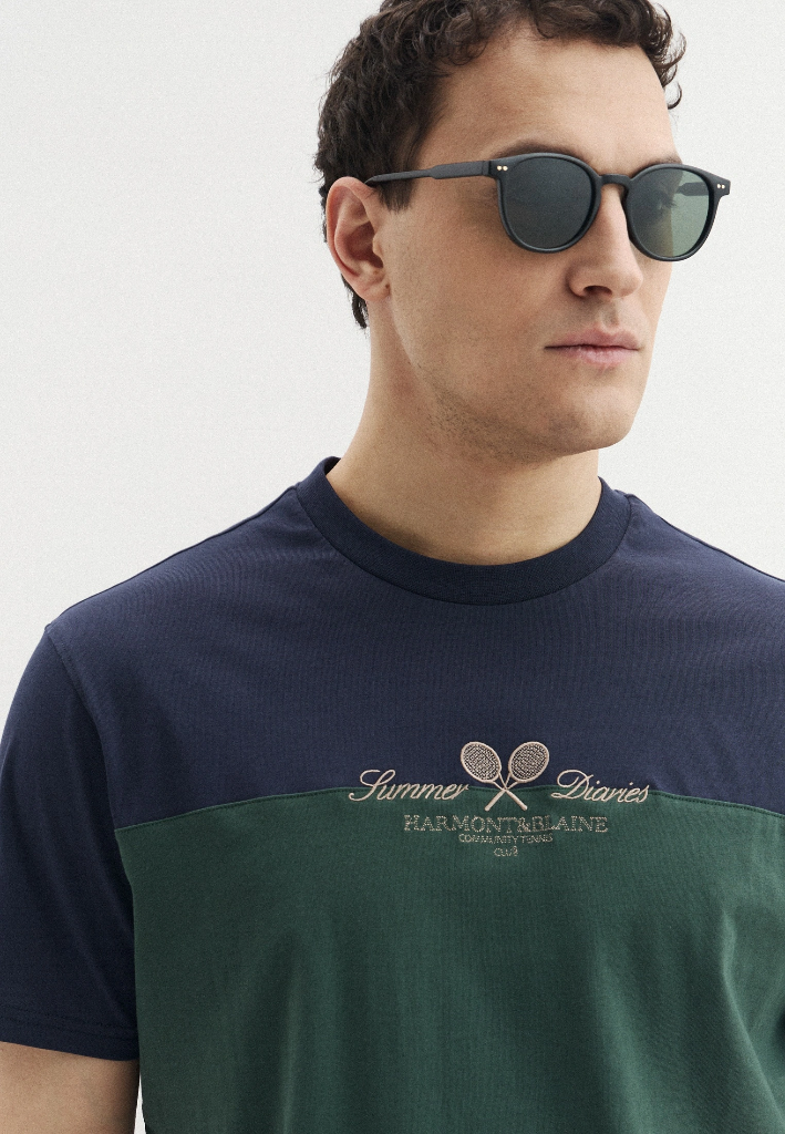HARMONT&BLAINE Bicolor T-shirt Male