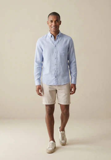 FYNCH HATTON Linen  Shirt Male