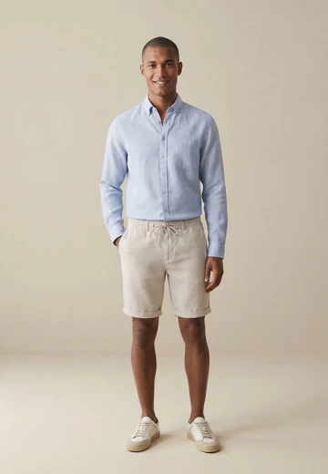 FYNCH HATTON Linen  Shirt Male