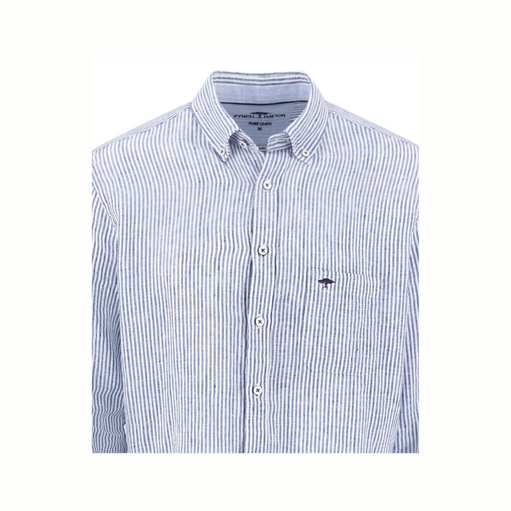 FYNCH HATTON Linen Shirt Male