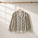 SUMMER MAN Arm Patterned Blousse Female