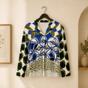 SUMMER MAN Arm Patterned Blousse Female