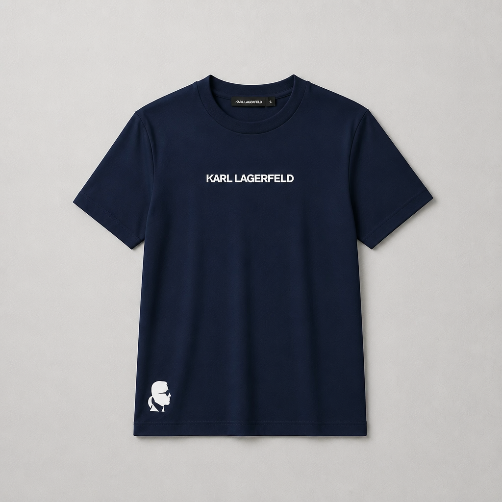 Karl Lagerfeld Round T-shirt Male NAVY