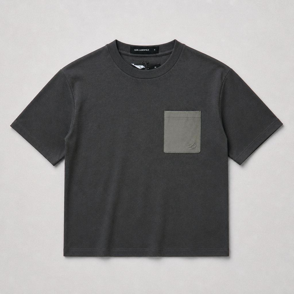 Karl Lagerfeld Round T-shirt Male BLACK