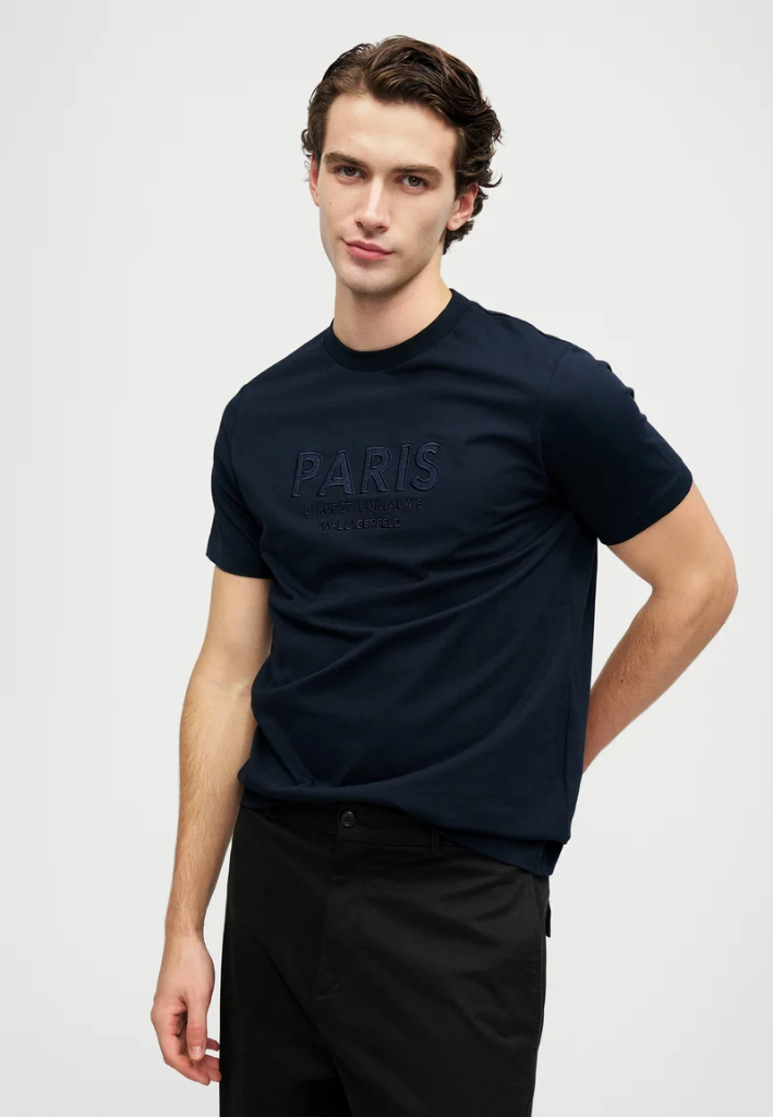 Karl Lagerfeld Round T-shirt Male NAVY