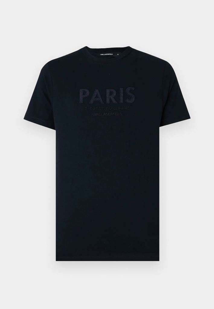 Karl Lagerfeld Round T-shirt Male NAVY