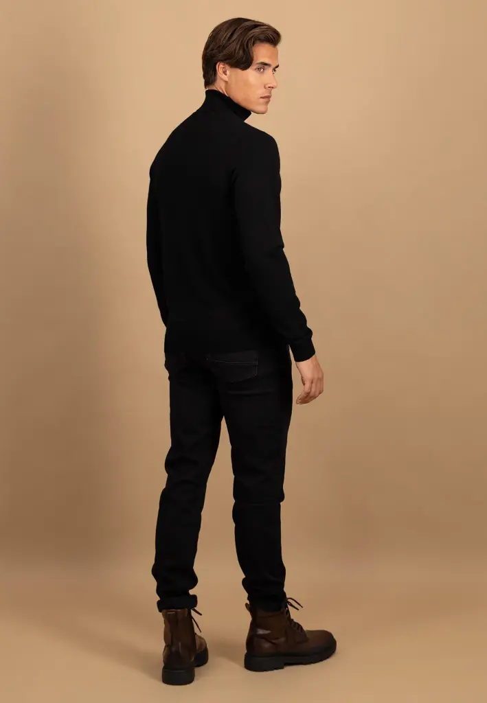  FYNCH HATTON  Sweater Knit Turtle Neck Male