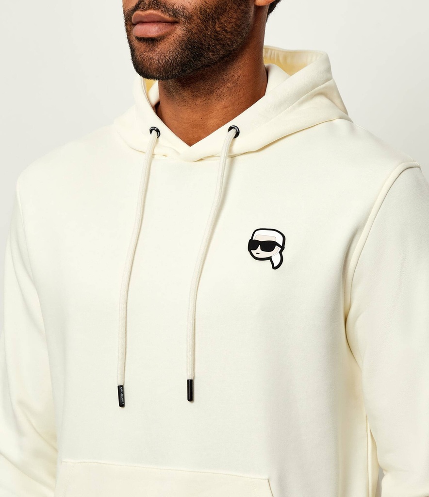 Karl Lagerfeld Cotton Hoodie Male WHITE