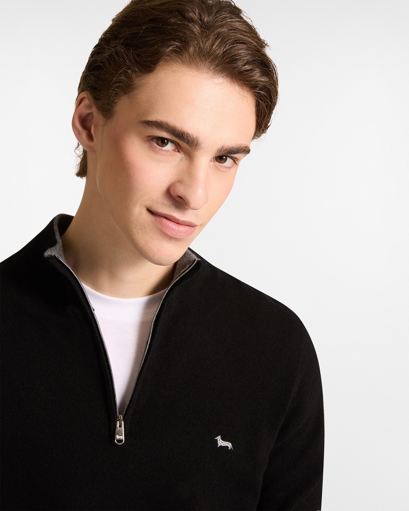 HARMONT&BLAINE Male KNIT HALF ZIPPER SWEATSHIRT