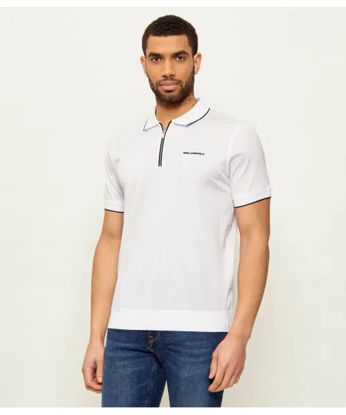 KARL LAGERFELD Zip-Polo T-Shirt Male 