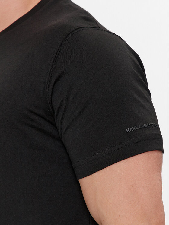 Karl Lagerfeld V-Neck T-shirt Male WHITE