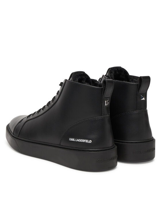 Karl Lagerfeld Leather Shoes Male BLACK