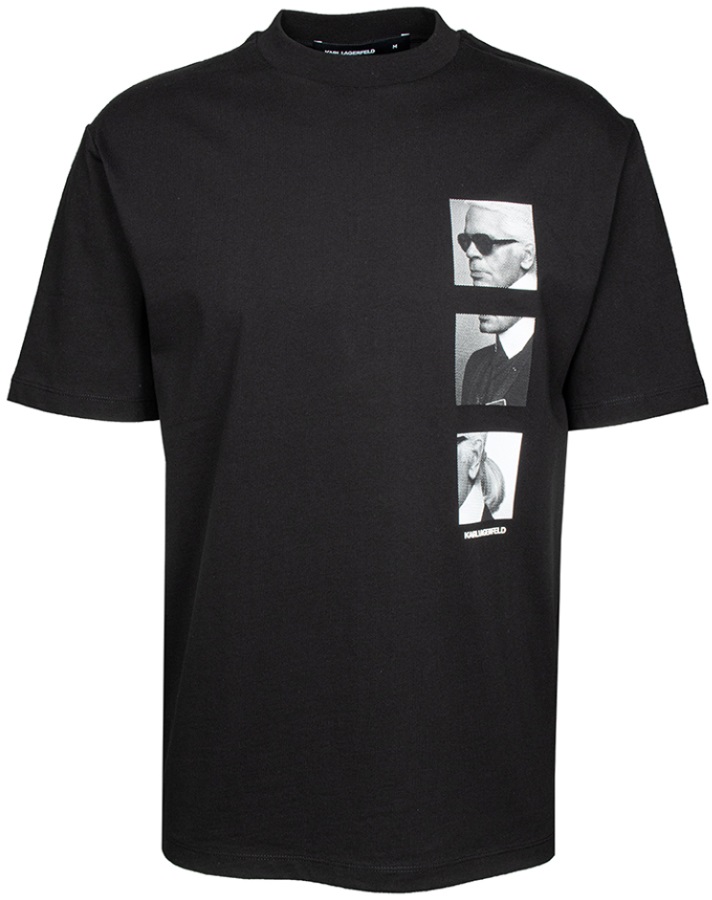 Karl Lagerfeld Round T-shirt Male BLACK