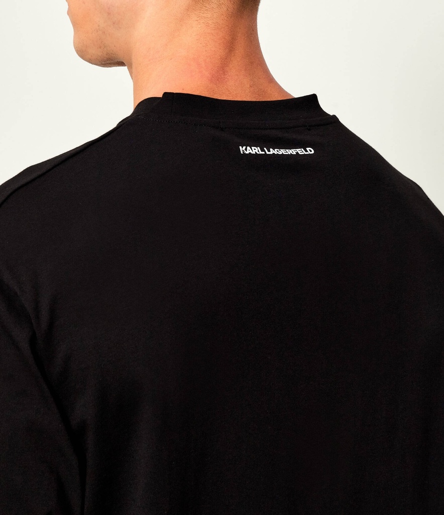 Karl Lagerfeld Round T-shirt Male BLACK