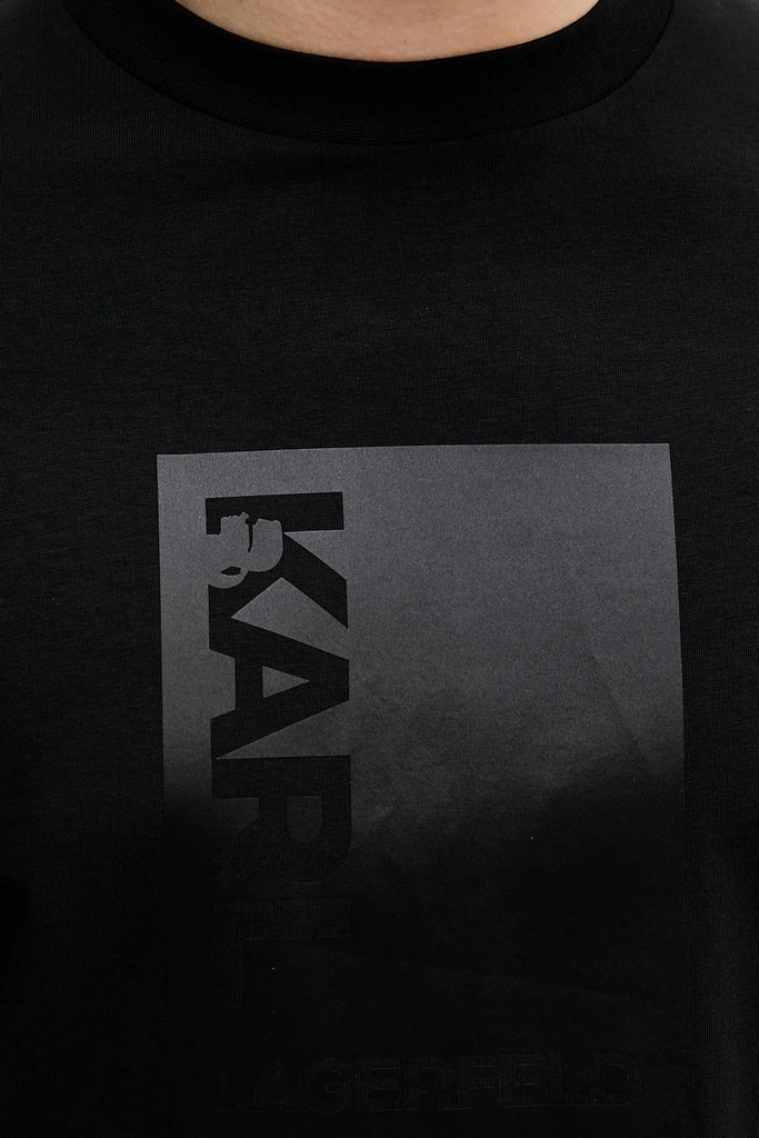 Karl Lagerfeld Round T-shirt Male BLACK