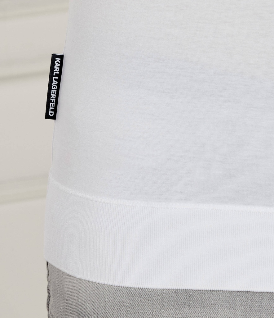 Karl Lagerfeld Round T-shirt Male WHITE