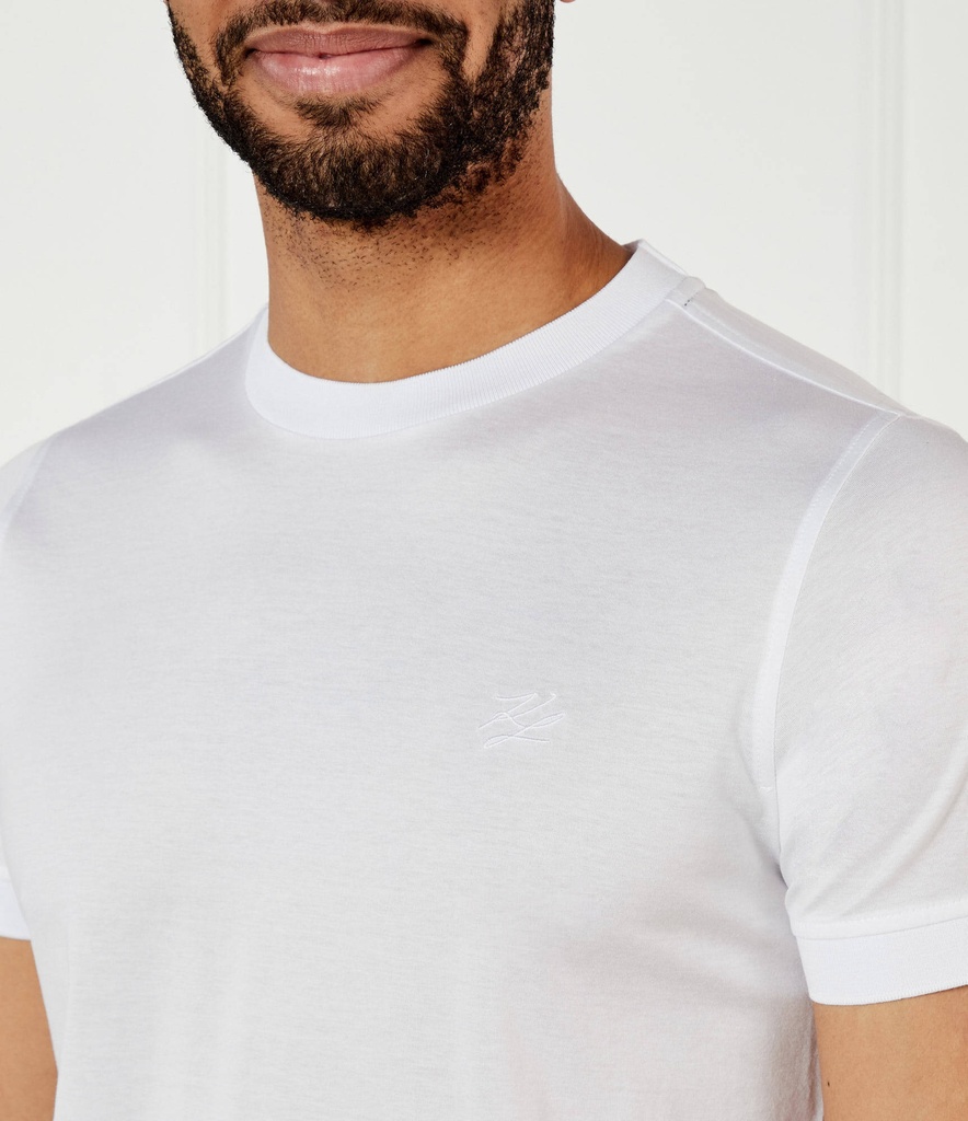 Karl Lagerfeld Round T-shirt Male WHITE