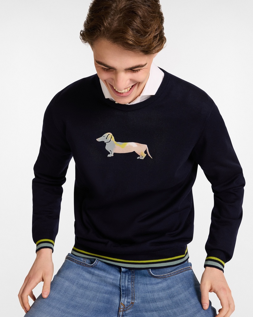 HARMONT&BLAINE Male KNIT SWEATSHIRT NAVY