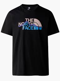 The North Face Mountain Line Short Sleeve T-Shirt Black Blue