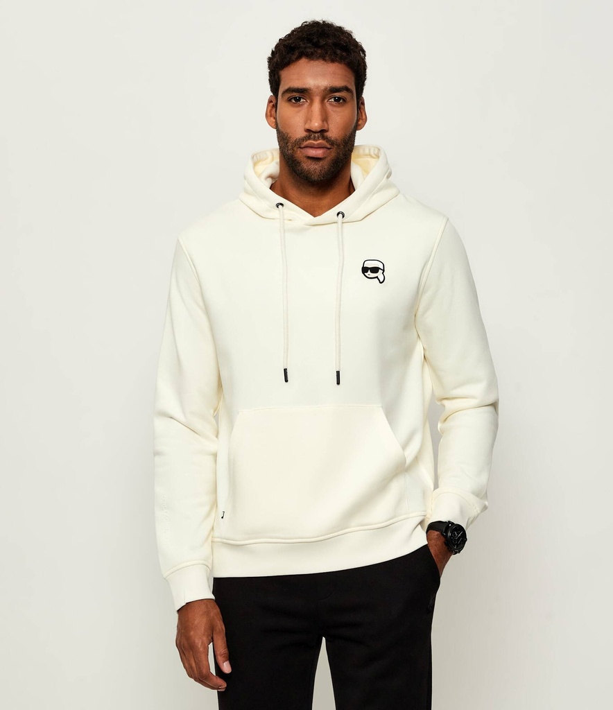 Karl Lagerfeld Cotton Hoodie Male WHITE