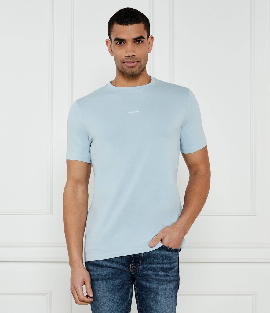 Karl Lagerfeld Round T-shirt Male LIGHT BLUE