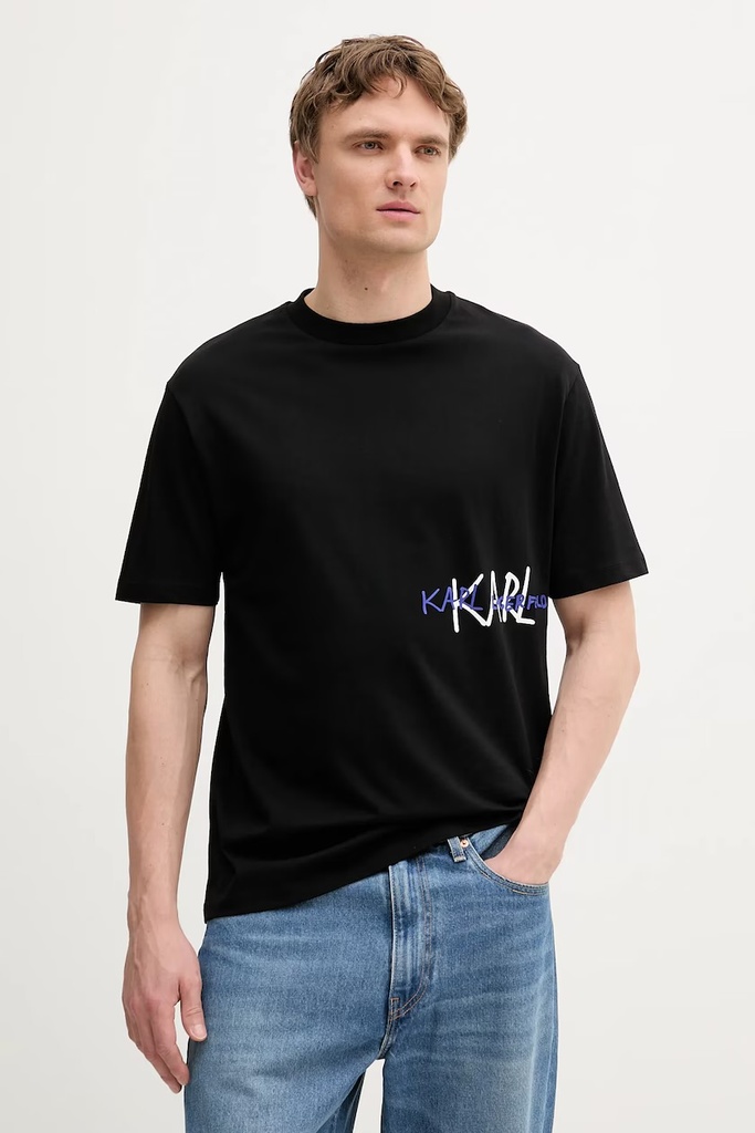 Karl Lagerfeld Round T-shirt Male WHITE
