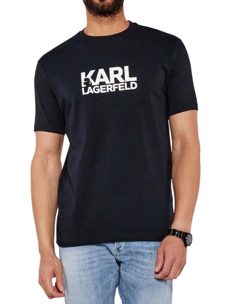 Karl Lagerfeld Round T-shirt Male NAVY