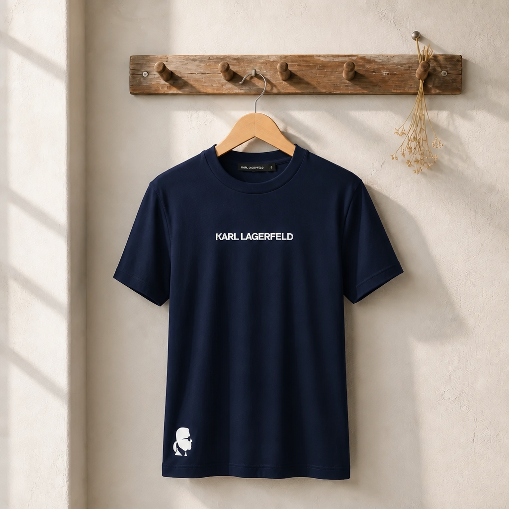 Karl Lagerfeld Round T-shirt Male NAVY