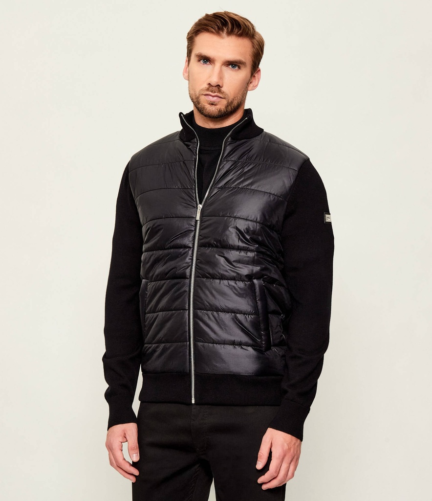 Karl Lagerfeld Mid puffer Mid Cotton Jacket Male BLACK