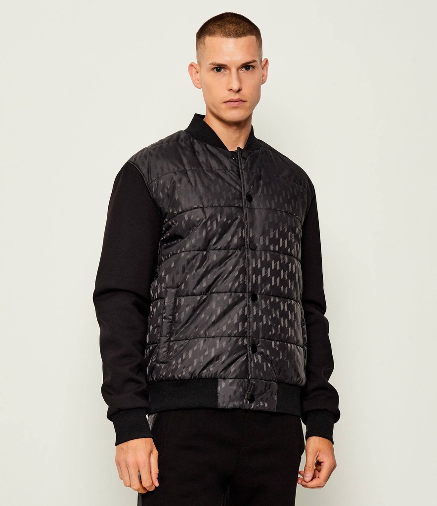 Karl Lagerfeld Mid puffer Mid Cotton Jacket Male BLACK