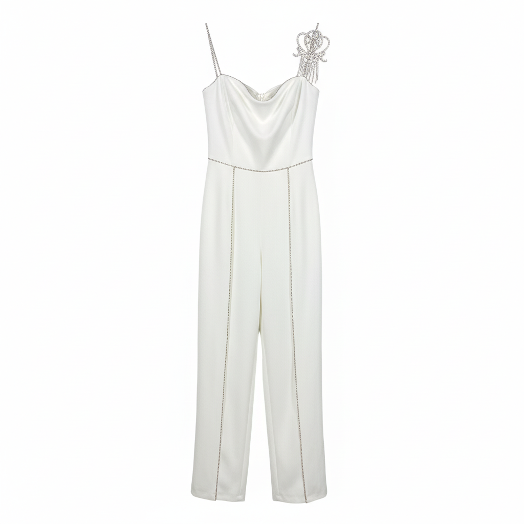 RENGIN Flowing Chiffon Jumpsuit Female