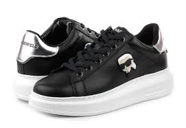 Karl Lagerfeld Leather Shoes Female BLACK