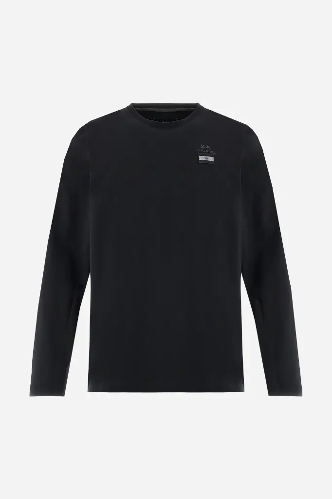 La Martina Male Cotton Sweatshirt BLACK