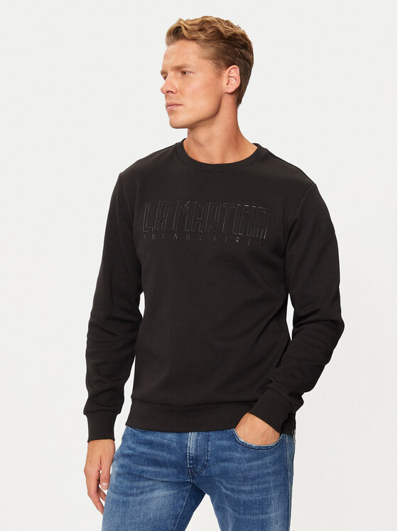 La Martina Male  Cotton Sweatshirt BLACK