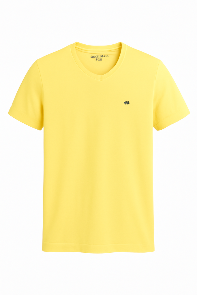 RECTANGLE JAUNE Round T-shirt  Male 