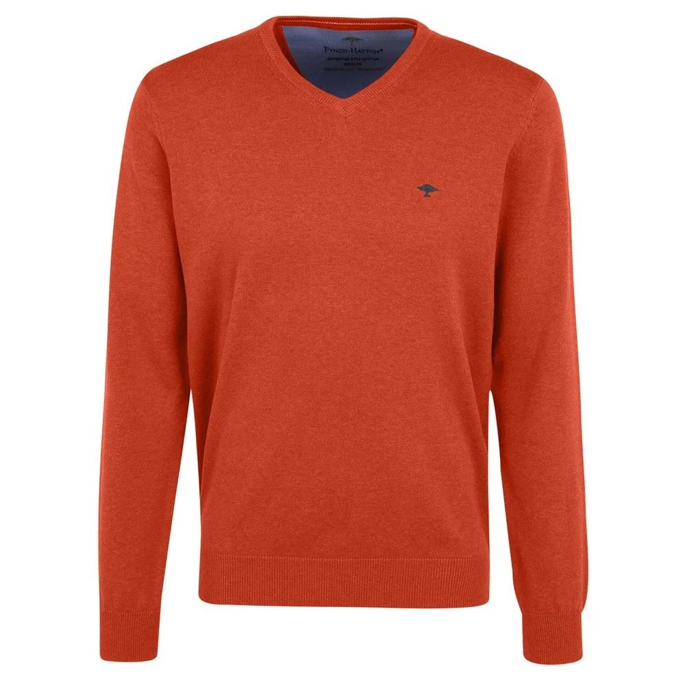  FYNCH HATTON  Sweater Knit V-Neck Male