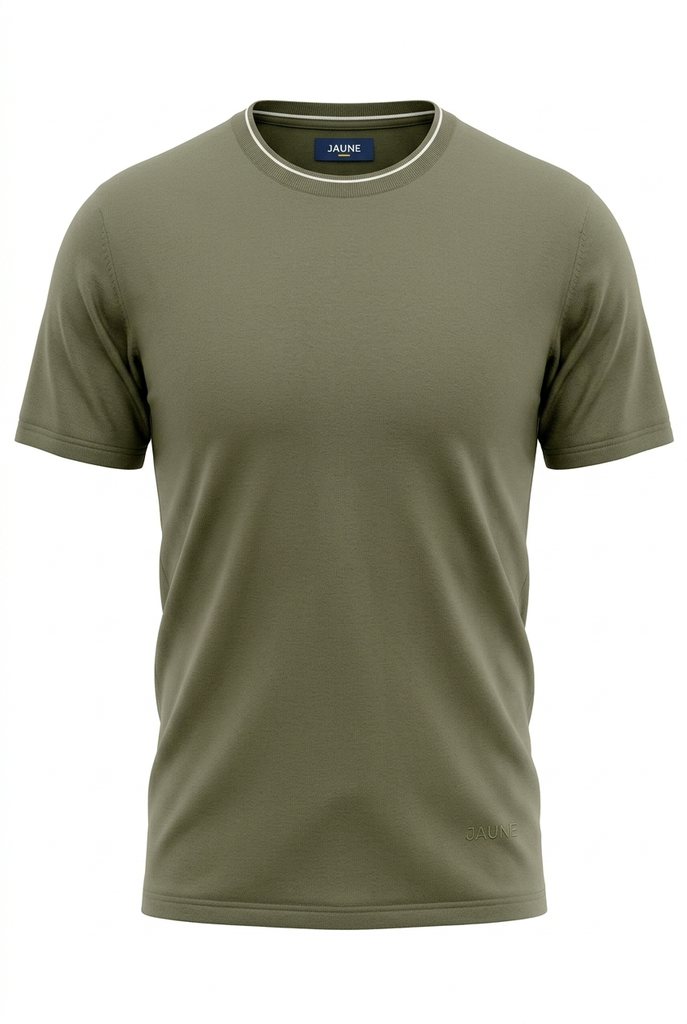 RECTANGLE JAUNE Round  T-shirt Male 