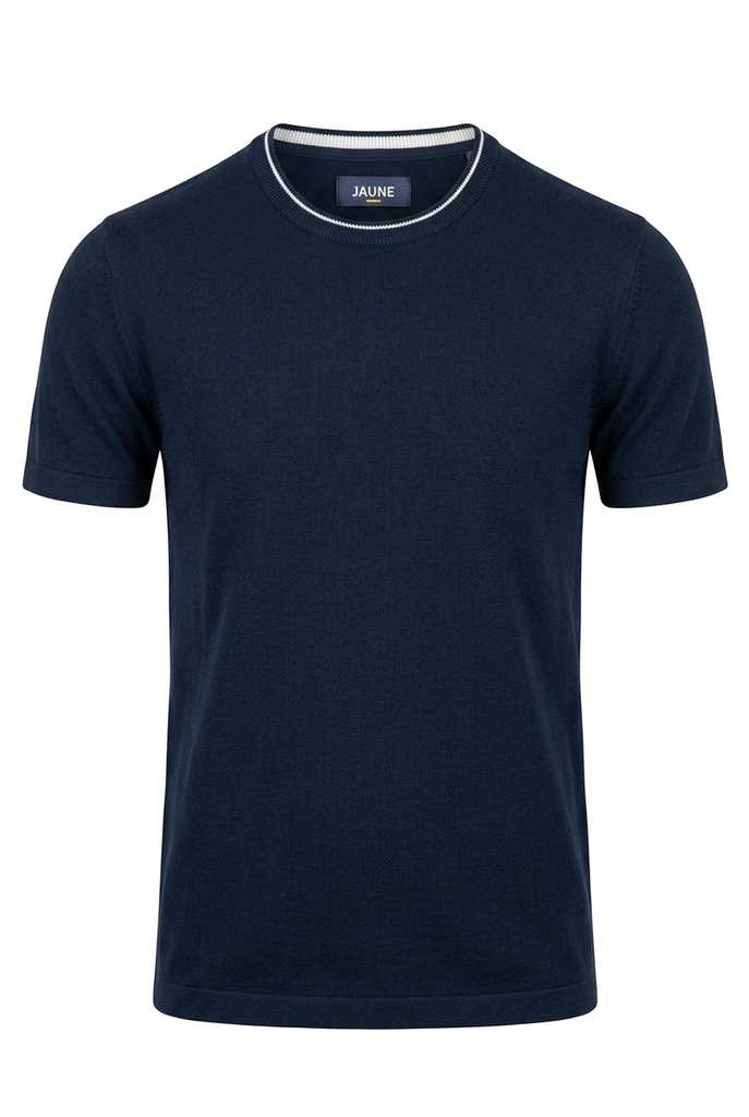 RECTANGLE JAUNE Round  T-shirt Male 