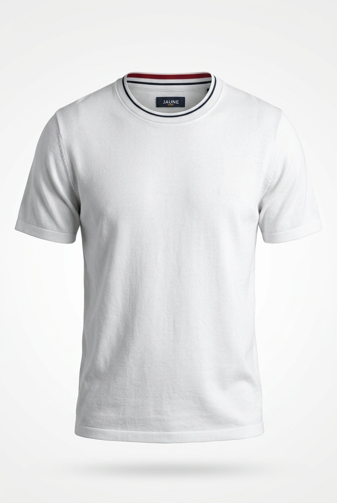 RECTANGLE JAUNE Round  T-shirt Male 