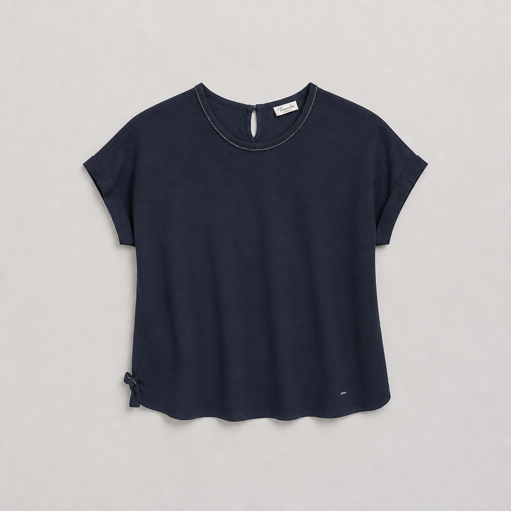 BARBRA Strass Neck Blouse Female