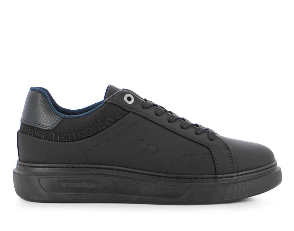 HARMONT & BLAINE Male SNEAKERS LEATHER  Shoes BLACK