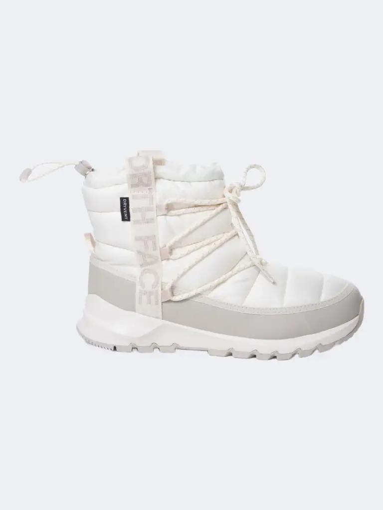 The North Face Thermoball Lace Up Waterproof Women Lifestyle After Ski Boot Gardenia White