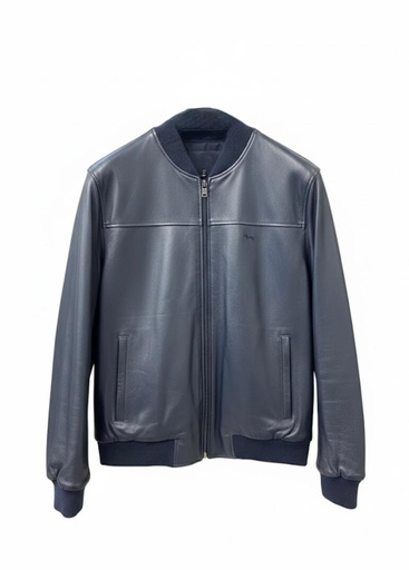 HARMONT&BLAINE Male LEATHER Jacket NAVY