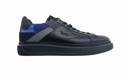 [EFM242-002-6010] HARMONT & BLAINE Male SNEAKERS LEATHER Shoes BLACK