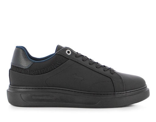 [EFM242-004-6090] HARMONT & BLAINE Male SNEAKERS LEATHER  Shoes BLACK