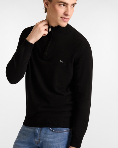 HARMONT&BLAINE Male KNIT HALF ZIPPER SWEATSHIRT