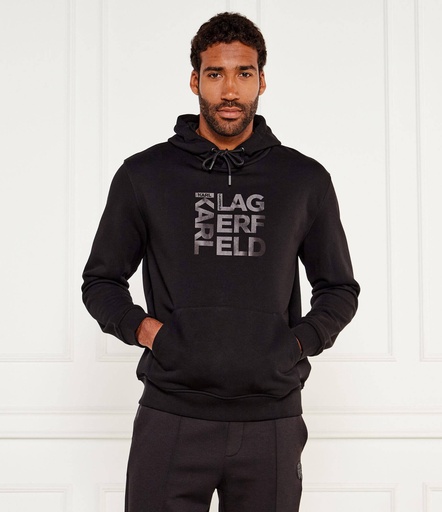 [KL553910-705039] Karl Lagerfeld Cotton Hoodie Male BLACK