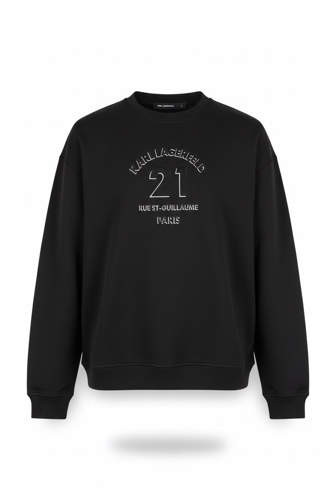[KL553940] Karl Lagerfeld Cotton Sweat shirt Male BLACK