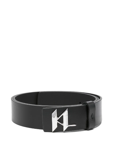 [KL554436] Karl Lagerfeld Leather Belt Male BLACK